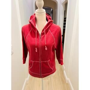 Mossimo Red Mid-Sleeve Hoodie Size Small womens